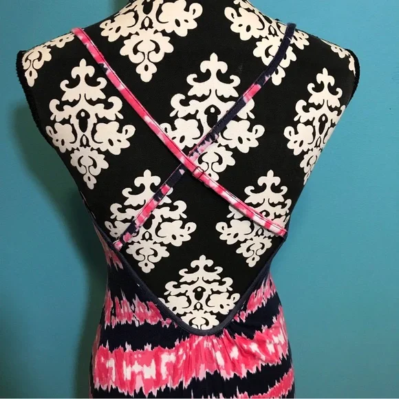 Tart Winslet Maxi Dress Tie Dye GUC Casual Criss Cross Back Woman’s Small S Sexy - Picture 8 of 16